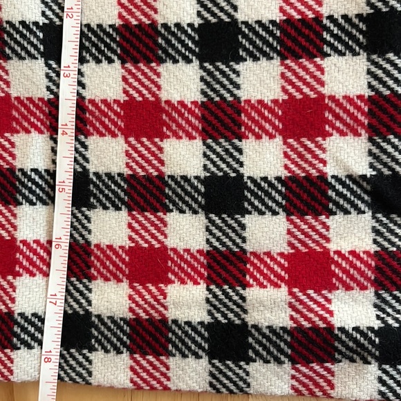 Talbots wool plaid mini skirt red black and cream - Picture 5 of 6